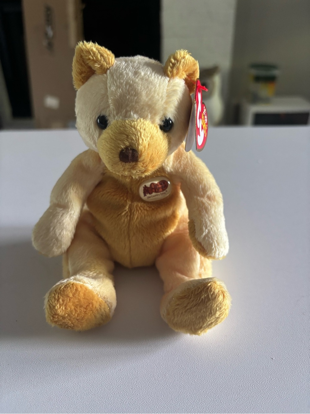 Ty Beanie Baby - CORNBREAD the Bear (Cracker Barrel Exclusive) Plush Toy EUC